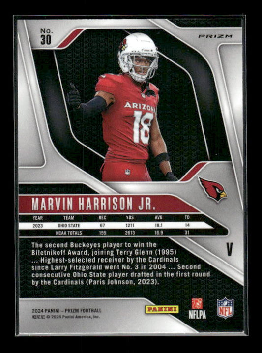 Marvin Harrison Jr. - 2024 Panini Prizm - No Huddle Variation - Rookie