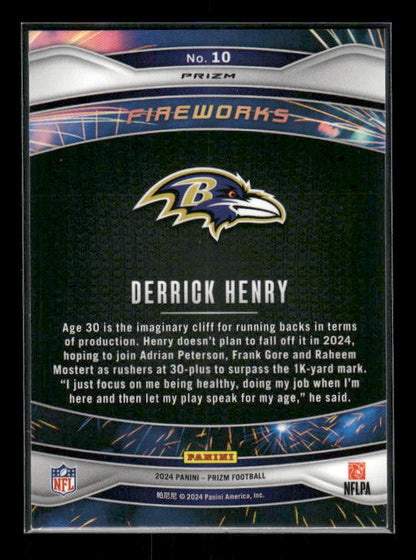 Derek Henry - 2024 Panini Prizm - Green Wave Fireworks
