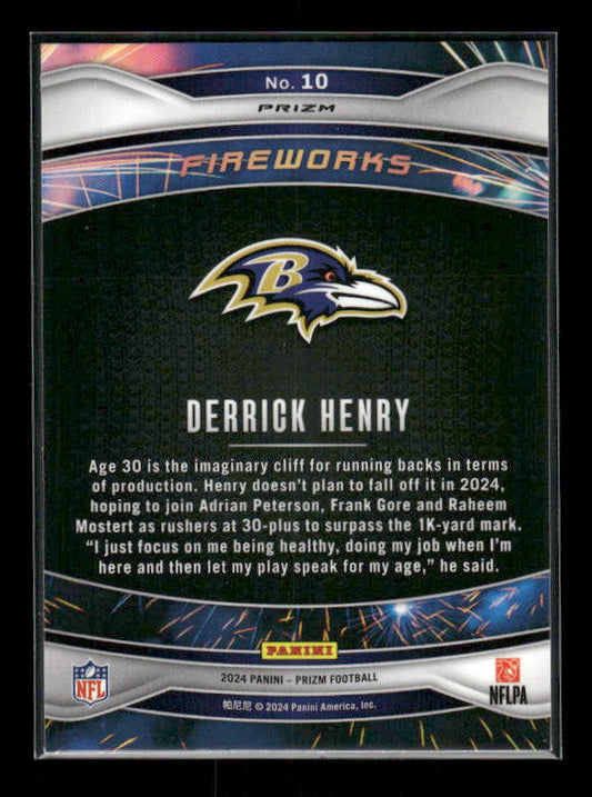 Derek Henry - 2024 Panini Prizm - Green Wave Fireworks