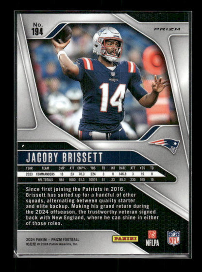 Jacoby Brissett - 2024 Panini Prizm - Pink Wave