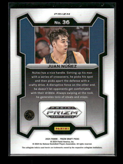 Juan Nuñez - 2024 Panini Prizm Draft Picks - Red Ice - Rookie