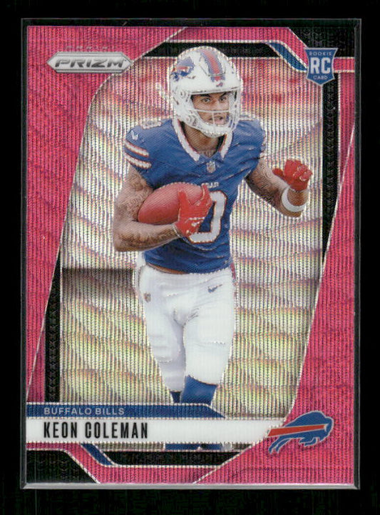 Keon Coleman - 2024 Panini Prizm - Pink Wave - Rookie