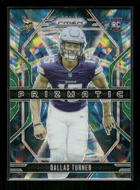 Dallas Turner - 2024 Panini Prizm - Green Wave Prizmatic - Rookie