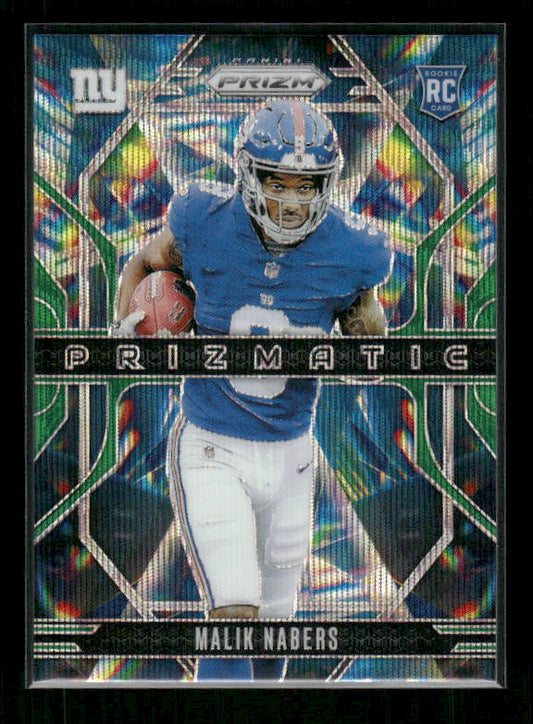 Malik Nabers - 2024 Panini Prizm - Green Wave Prizmatic - Rookie