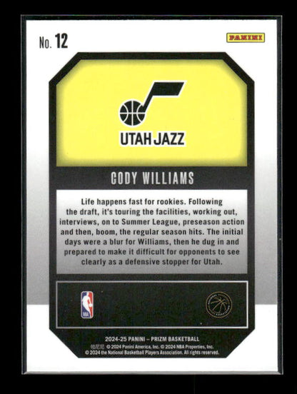 Cody Williams - 2024-25 Panini Prizm - Emergent