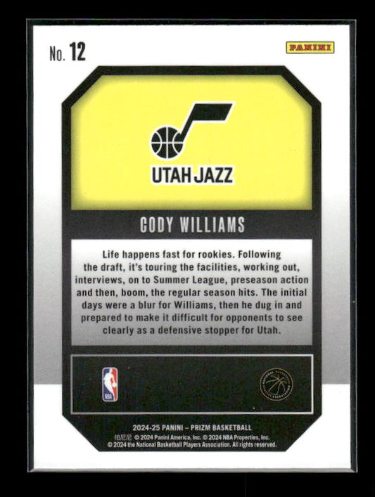 Cody Williams - 2024-25 Panini Prizm - Emergent
