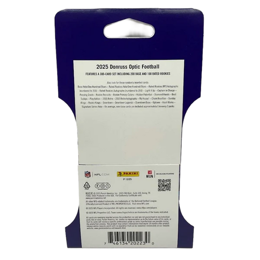 2025 Panini Donruss Optic Football Booster Pack
