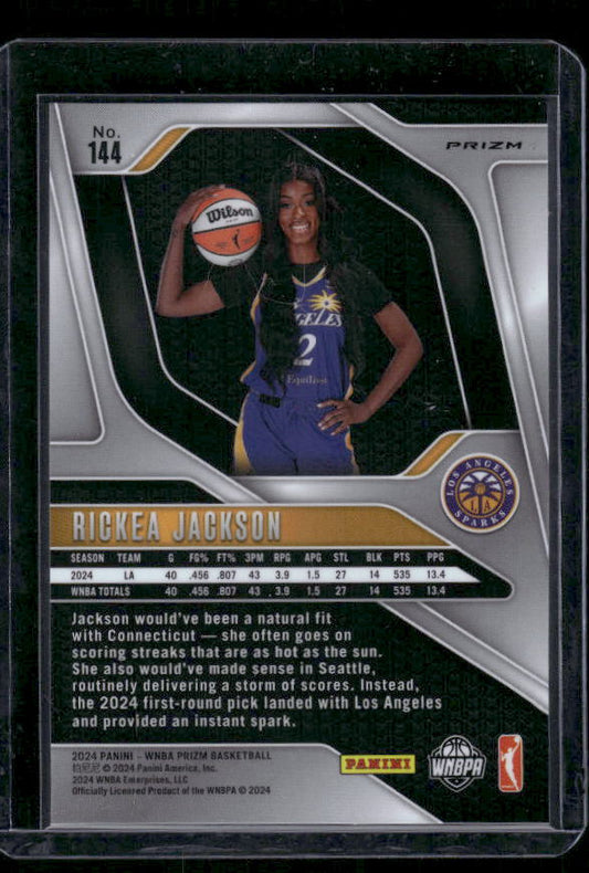 Rickea Jackson - 2024 Panini Prizm WNBA - Orange Velocity - Rookie Variation