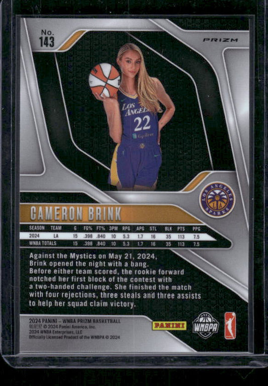Cameron Brink - 2024 Panini Prizm WNBA - Orange Velocity - Rookie Variation