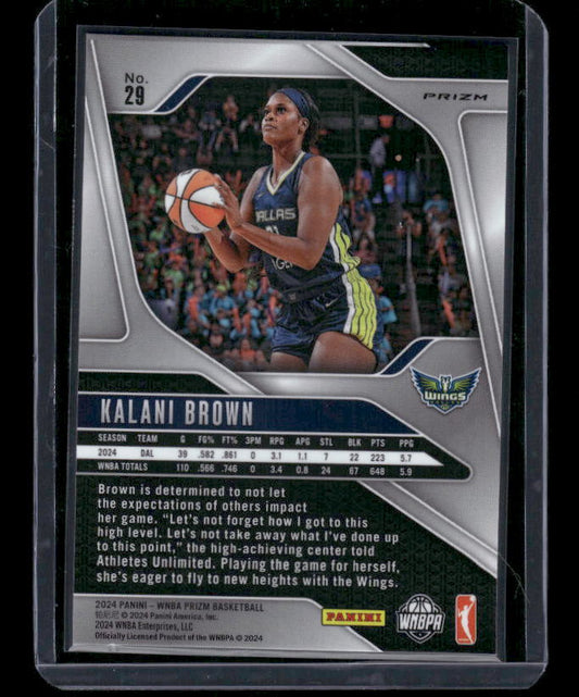Kalani Brown - 2024 Panini Prizm WNBA - Orange Velocity