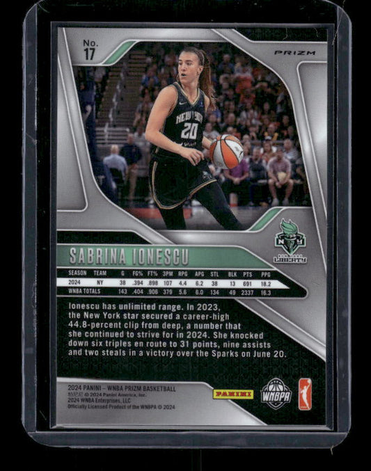 Sabrina Ionescu - 2024 Panini Prizm WNBA - Green Prizm