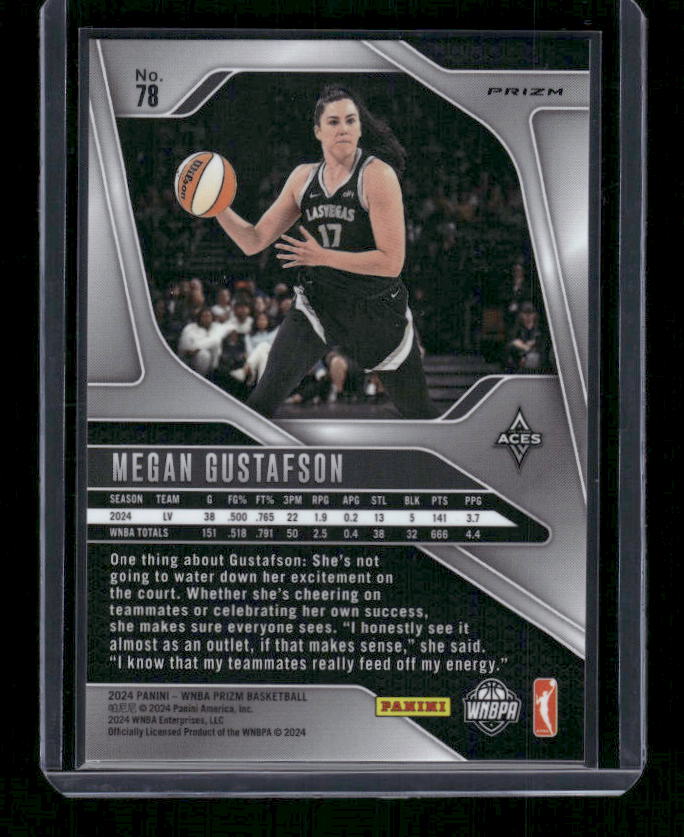 Megan Gustafson - 2024 Panini Prizm WNBA - Silver Prizm