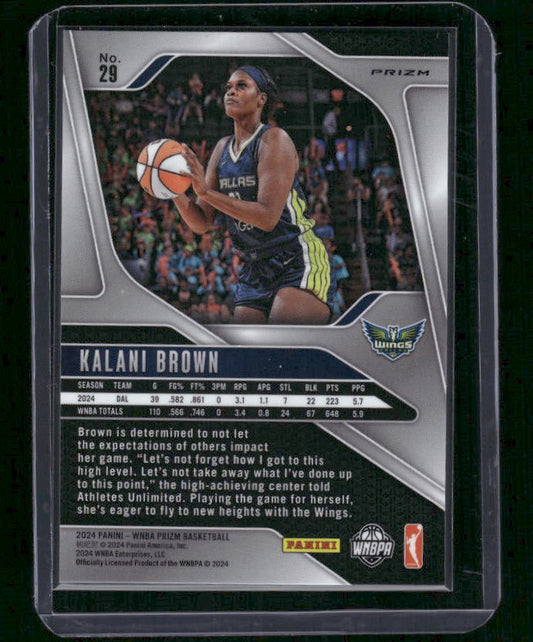 Kalani Brown - 2024 Panini Prizm WNBA - Silver Prizm