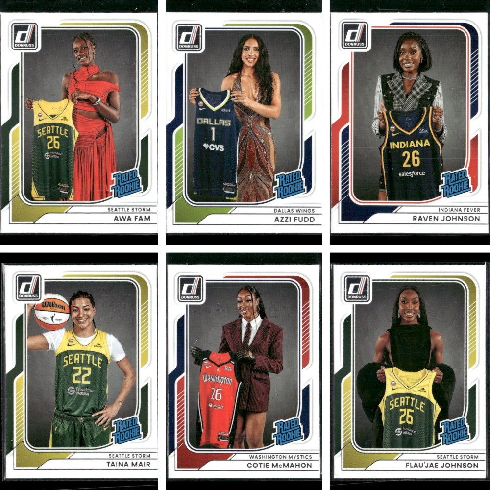 2026 Donruss WNBA Rated Rookie 6 Card Lot