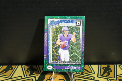 J.J. McCarthy - 2024 Donruss Optic - Green Velocity - Rated Rookie
