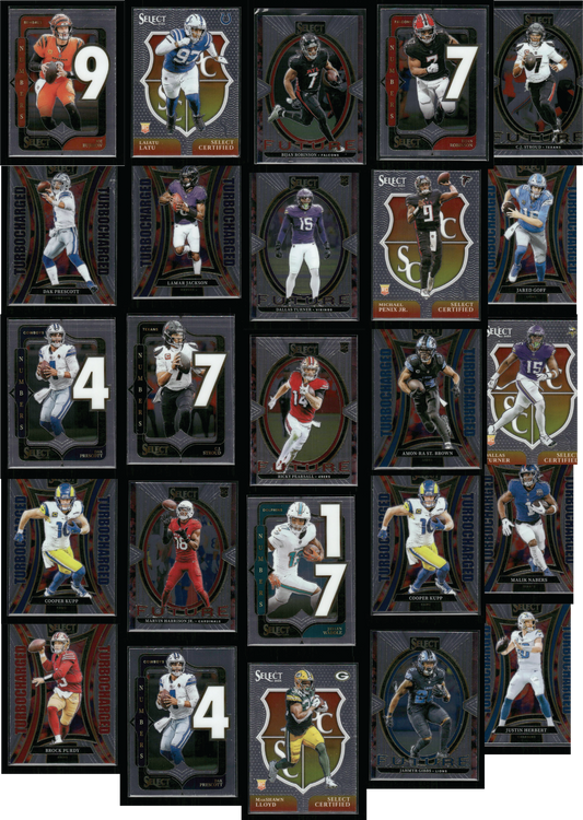 2024 Select Football Insert Lot - Rookies & Vets - 25 Cards